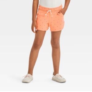 Cat & Jack Girls Orange Knit Pull-On Shorts - Size 6